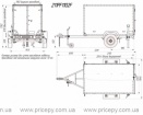 Прицеп фургон (2110х1240) Кияшко - 211PF1102F