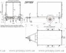 Прицеп фургон (2500х1500) Кияшко - 25PF1105FU