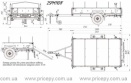 Прицеп для перевозки квадроцикла бортовой Кияшко - 25РМ1111F